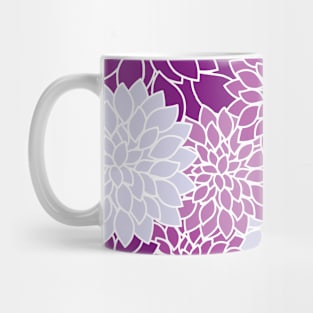 Dahlia Flowers, Pattern Of Flowers, Purple Dahlia Mug